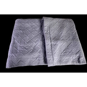 Superior Mateasse Shams Quilted Steel Gray Pair Set Lot 2 100% Cotton Quality